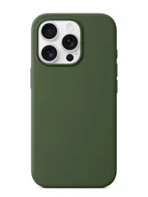 Чехол силиконовый для Apple iPhone 16 Pro Max с закрытой камерой (хаки)