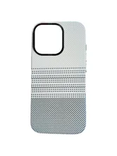 Чехол пластиковый карбон LUXO Life с MagSafe Apple iPhone 15 Pro Точки (белый, черный)
