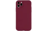 Чехол силиконовый с защитой камеры для Apple iPhone 12 Pro (бордовый)