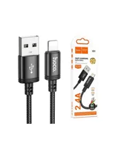 Кабель USB - Lightning HOCO X89 тканевый, 2м (черный)