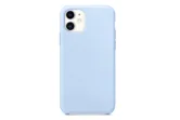 Чехол силиконовый для Apple iPhone 11 с открытой камерой (голубой)