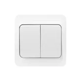 Выключатель двухклавишный Smartbuy SBE-02w-10-SW2-0