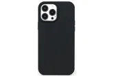 Чехол силиконовый для Apple iPhone 14 Pro Max с открытой камерой (черный)