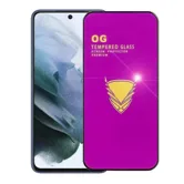 Противоударное стекло OG Tempered Glass Samsung Galaxy S21 FE (черный) 151мм х 70мм