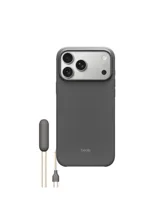Чехол силиконовый Beats со шнурком-подставкой для iPhone 17 Pro (черный)