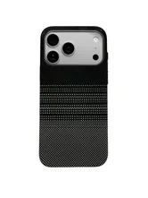 Чехол пластиковый карбон LUXO Life с MagSafe Apple iPhone 17 Pro Max Точки (черный, белый)