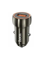 Автомобильное зарядное устройство HOCO Z46 Blue shield QC3.0 (серый)