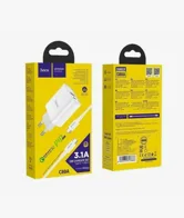 Сетевое зарядное устройство HOCO C80A Rapido PD20W QC3.0 charger с кабелем Type-C (белый)