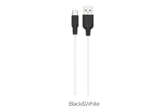 Кабель USB - Type-C HOCO X21 Plus Silicone, 1м (черный-белый)