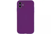 Чехол силиконовый с защитой камеры для Apple iPhone 12 (фиолетовый)