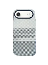 Чехол пластиковый карбон LUXO Life с MagSafe Apple iPhone 17 Air Точки (белый, черный)