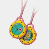 Карманные часы Swatch (розово-желтые)