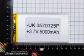 Литий-полимерный аккумулятор BW3570125 (127X67x3mm) 3.7V 5000mAh