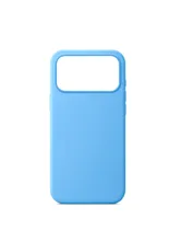 Чехол силиконовый для Apple iPhone 17 Pro с открытой камерой (голубой)