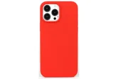Чехол силиконовый для Apple iPhone 14 Pro Max с открытой камерой (красный)