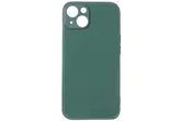 Чехол силиконовый с защитой камеры для Apple iPhone 14, iPhone 13 (изумрудный)