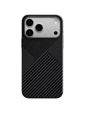 Чехол пластиковый карбон LUXO Life с MagSafe Apple iPhone 17 Pro Max Геометрия (черный)