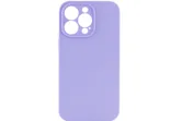 Чехол силиконовый с защитой камеры для Apple iPhone 14 Pro (лавандовый)