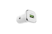 Автомобильное зарядное устройство BZ12A Lasting QC3.0, с кабелем Micro (белый)