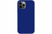 Чехол силиконовый для Apple iPhone 12 Pro Max с открытой камерой (тёмно синий)