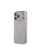 Чехол пластиковый FreeKnit с MagSafe Apple iPhone 15 Pro Max (серебро)