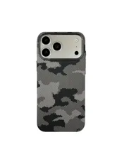 Чехол пластиковый карбон LUXO Life с MagSafe Apple iPhone 17 Pro Max камуфляж серый