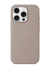Чехол силиконовый для Apple iPhone 16 Pro Max с закрытой камерой (серый песок)