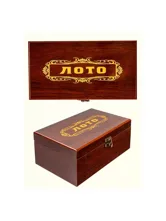 Настольная игра Лото, 24 карточки, 90 деревянных бочонков