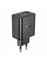 Сетевое зарядное устройство Hoco N51, PD65W, 2хType-C/1хUSB-A (черный)