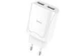 Сетевое зарядное устройство HOCO, C52A, 2 USB, 2.1A (белый)