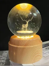 Ночник Шар с 3D фигуркой, 8см (в ассортименте)