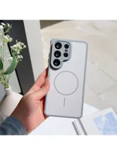 Чехол силиконовый Samsung Galaxy A37 c Magsafe Fashion Case (серый)