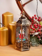 Фонарь новогодний с фигуркой внутри, 24см