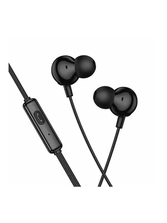 Наушники проводные Hoco M117 с микрофоном, Jack 3.5, 1.2 м (черный)