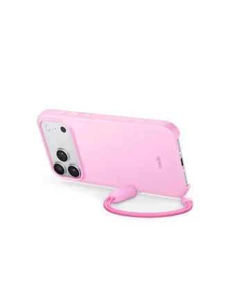 Чехол силиконовый Beats со шнурком-подставкой для iPhone 17 Pro Max (розовый)