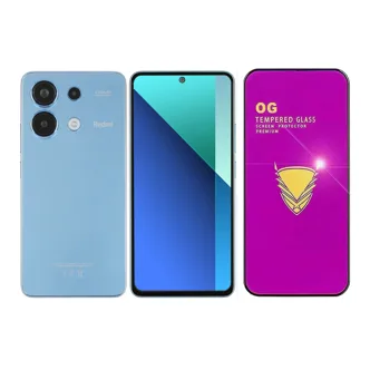 Противоударное стекло OG Tempered Glass Xiaomi Redmi Note 13 (черный) 157мм х 71мм