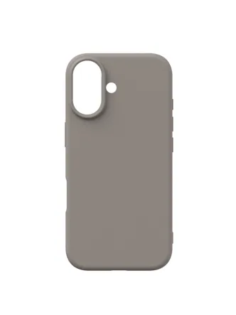 Чехол силиконовый для Apple iPhone 17 с открытой камерой (серый песок)