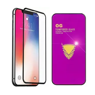 Противоударное стекло OG Glass для дисплея Apple iPhone X, Xs, 11 Pro 9H (черный) 138мм х 65мм