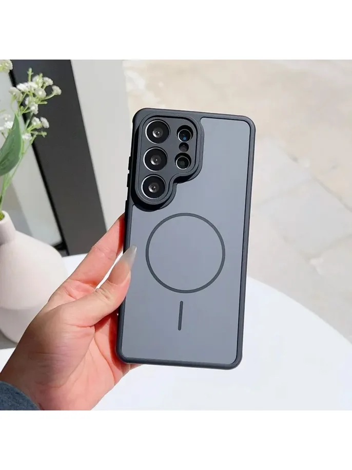 Чехол силиконовый Samsung Galaxy A37 c Magsafe Fashion Case (черный)