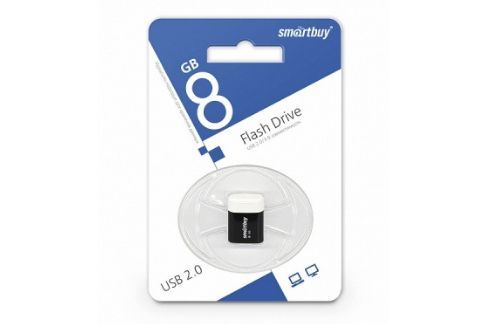 Флеш-накопитель USB 8GB SmartBuy Lara (черный)