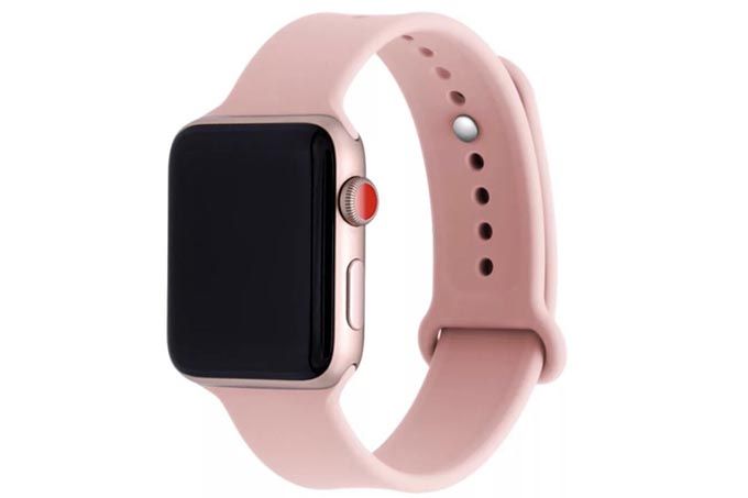 Ремешок силиконовый Apple Watch 38mm/40mm (розовый песок)