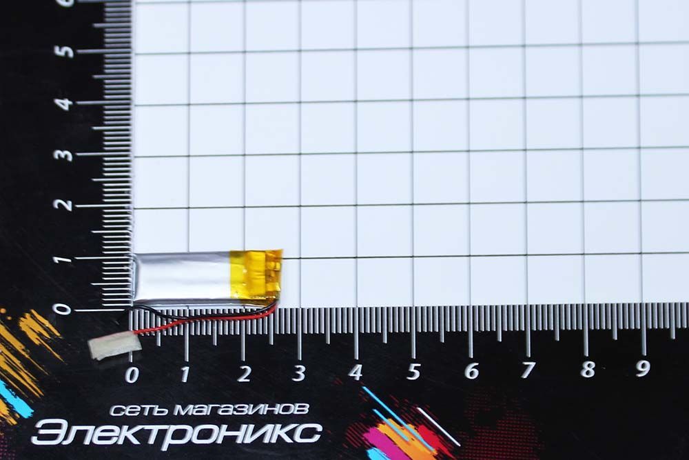 Литий-полимерный аккумулятор UK041025 (24X10X4mm) 3.7V 200mAh