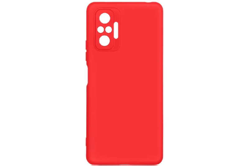 Силиконовый чехол кейс Xiaomi Redmi Note 10 Pro (красный)