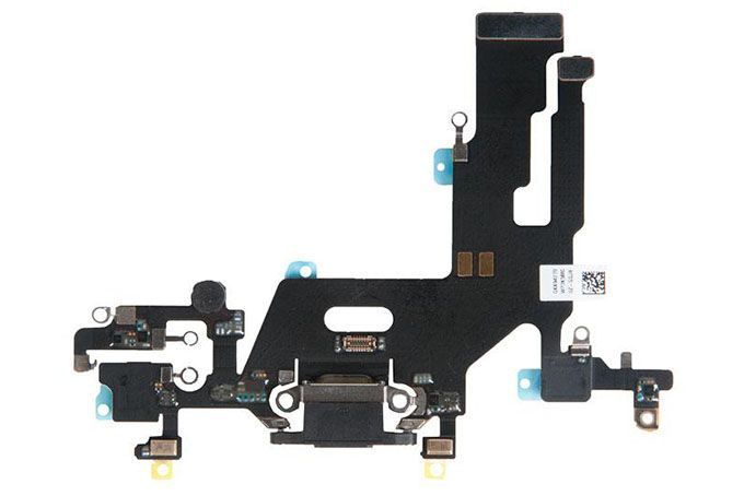 Шлейф Apple iPhone 11 с разъемом зарядки (черный)
