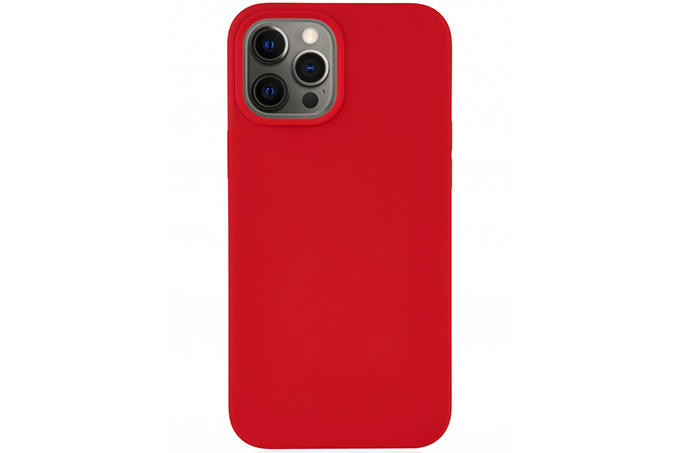 Чехол силиконовый для Apple iPhone 12 Pro Max (красный)