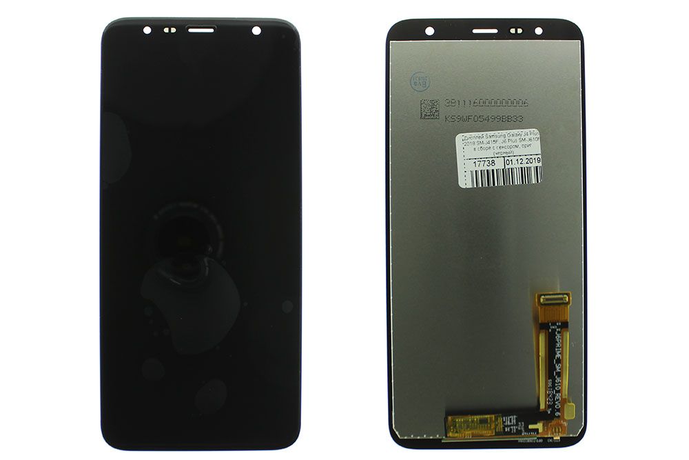 Дисплей Samsung Galaxy J4 Plus 2018 SM-J415F, J6 Plus SM-J610F в сборе с сенсором, ориг (черный)