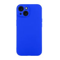 Чехол силиконовый с защитой камеры для Apple iPhone 15 (ярко - синий)