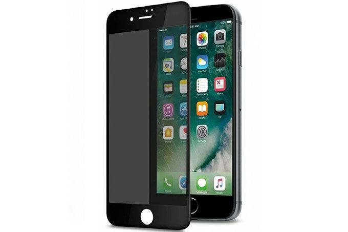 Противоударное стекло OG Anti Spy для дисплея Apple iPhone 7, 8, SE 2020 9D Антишпион тех.уп(черный)