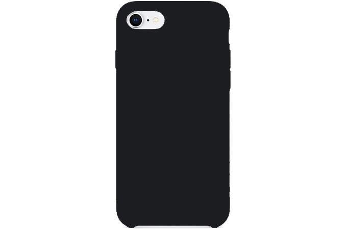 Чехол силиконовый для Apple iPhone 7, iPhone 8, iPhone SE 2020 (черный)