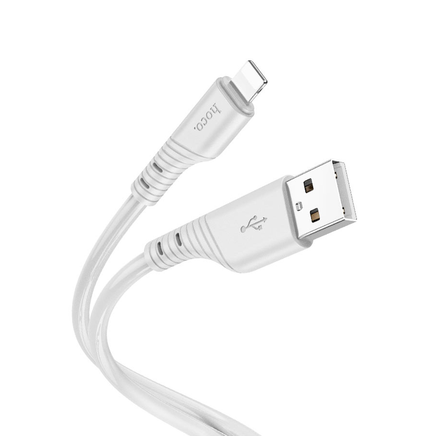 Кабель USB - Lightning HOCO X97 Crystal color силиконовый (белый)